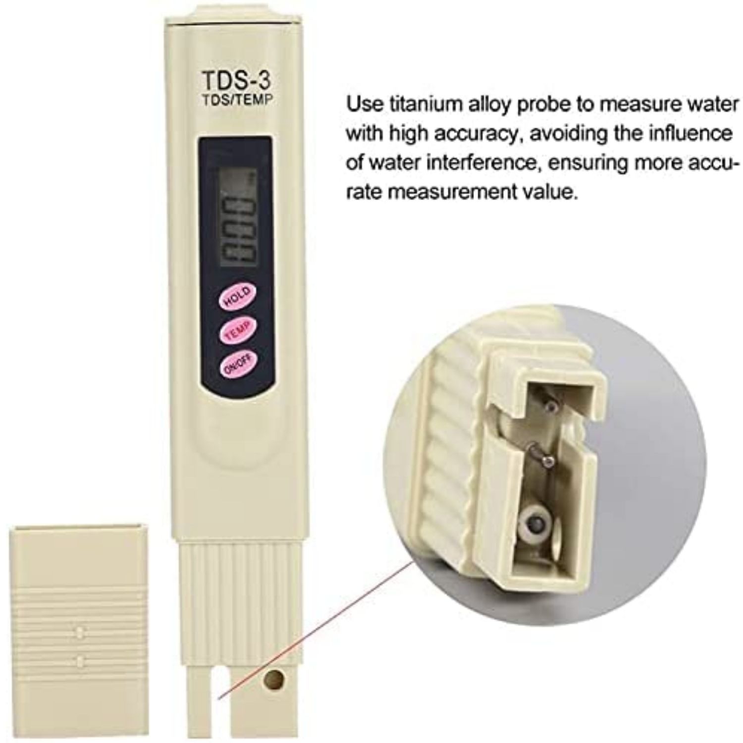 جهاز قياس الاملاح الرقمي ( TDS) + قياس درجه حراره الماء - الصورة 2