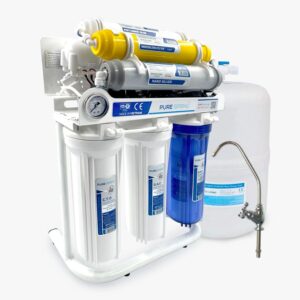 جهاز تحليه 7 مراحل بتقنية النانو سلفر المضاد للبكتيريا بساعة ضغط وقاعدة(400 لتر)مواصفات امريكي تجميع فيتنام